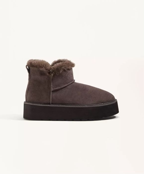 Oysho натуральная замша ботинки ugg на платформе