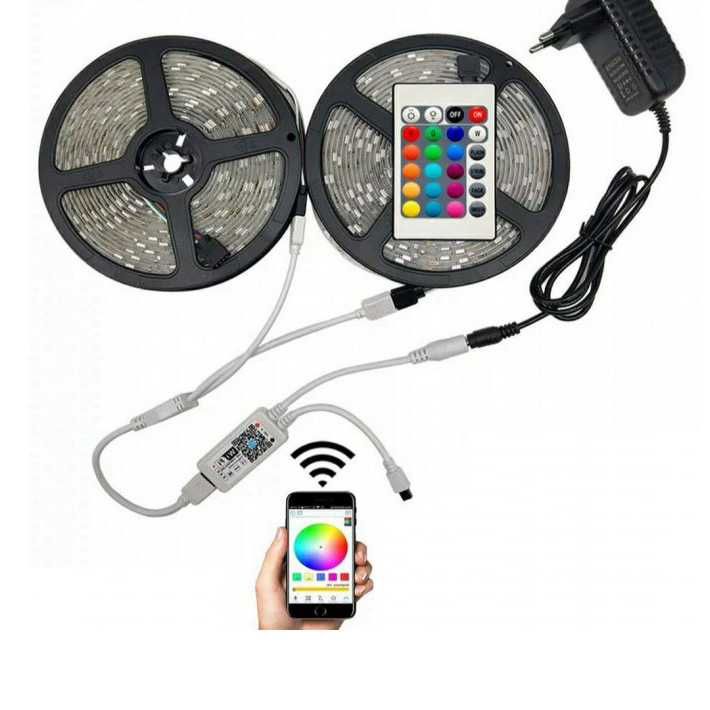 Світлодіодна стрічка SMD 5050 RGB LED 5 м  з bluetooth wifi контролем