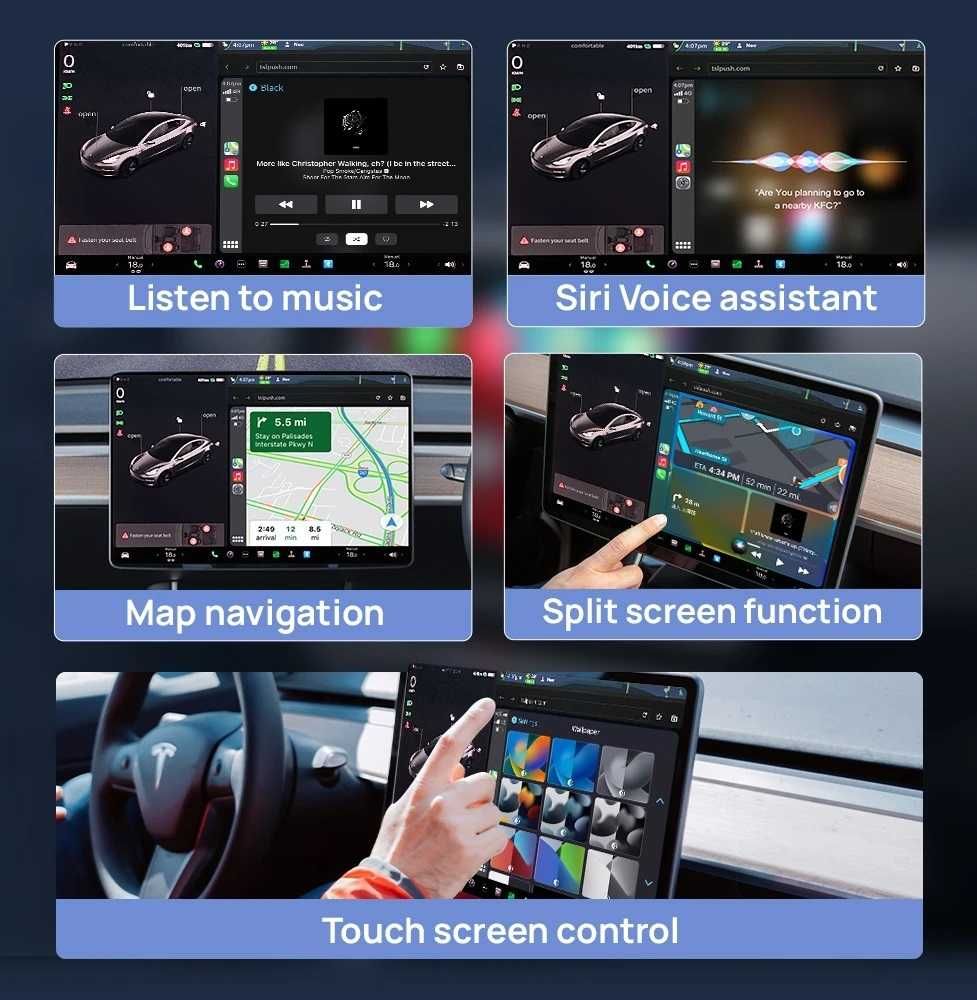 CarlinKit T2C for Tesla  - беспроводной адаптер CarPlay / Android Auto