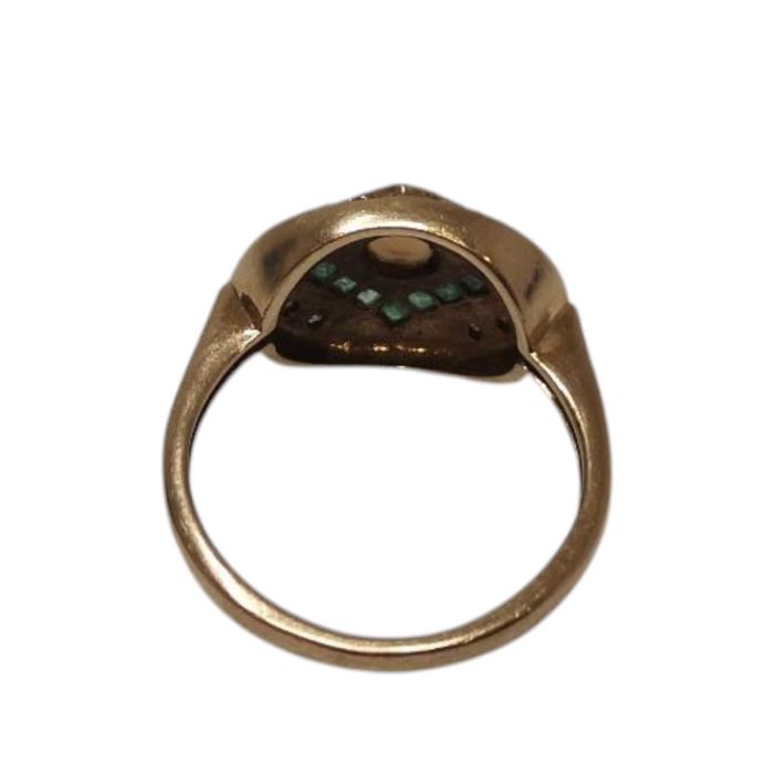 Wyjątkowy Złoty pierścionek -opal i diamenty, P.375/3,04(G)/R.13