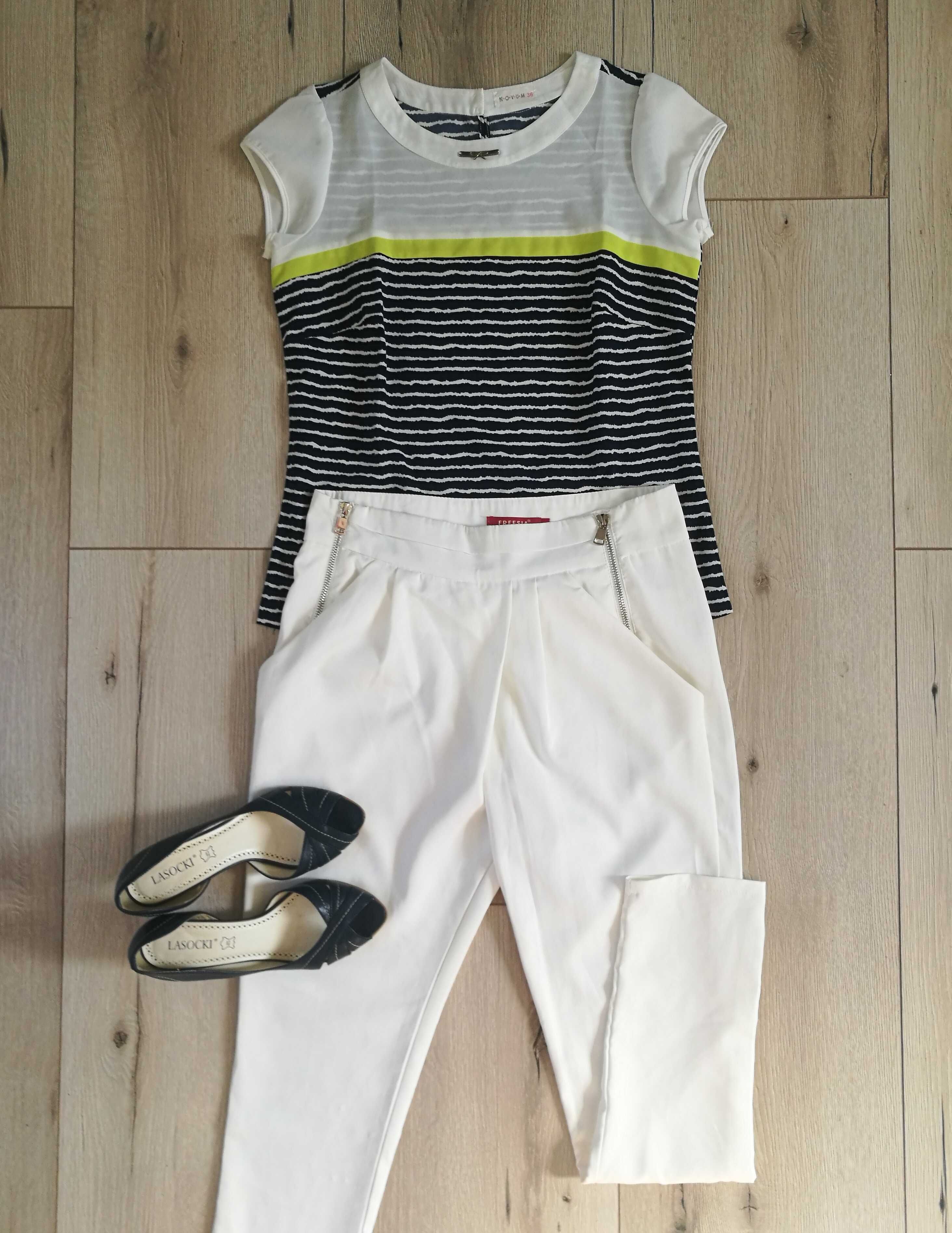 Damskie letnie spodnie ecru FREESIA 38