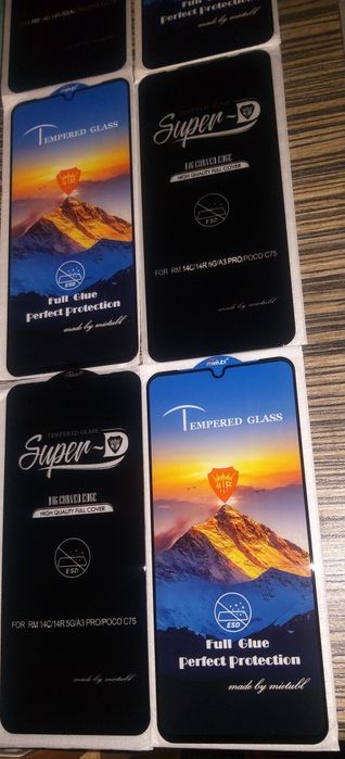 Poco C65 Xiaomi Redmi 13C Защитное стекло Полная Проклейка Олеофобка