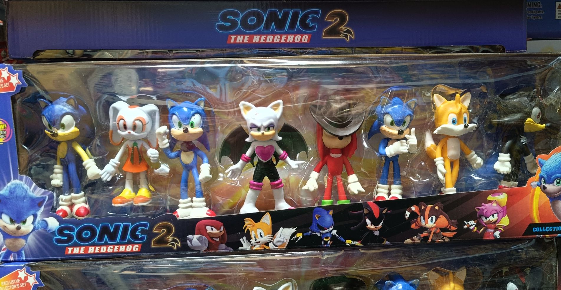 Duży zestaw figurek z światła Sonic