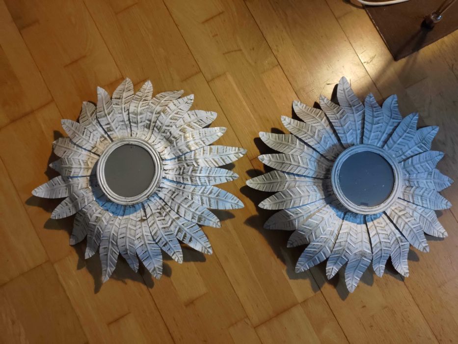 2X Candeeiros em Forma de Flores, Antigos, Estilo Bordalo Pinheiro