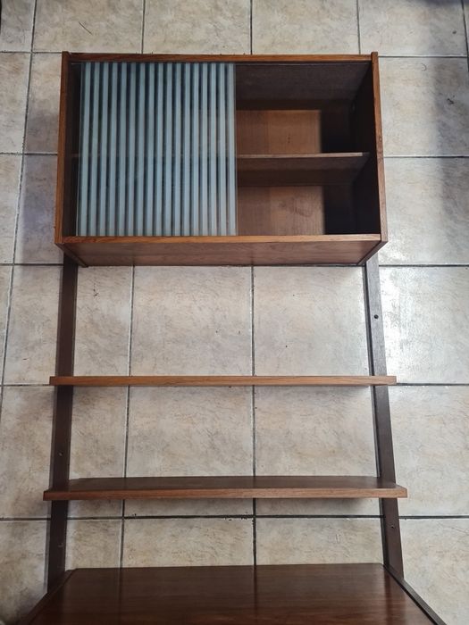 Regał ścienny,modułowy,palisander,Dania lata 60,vintage,mid-century