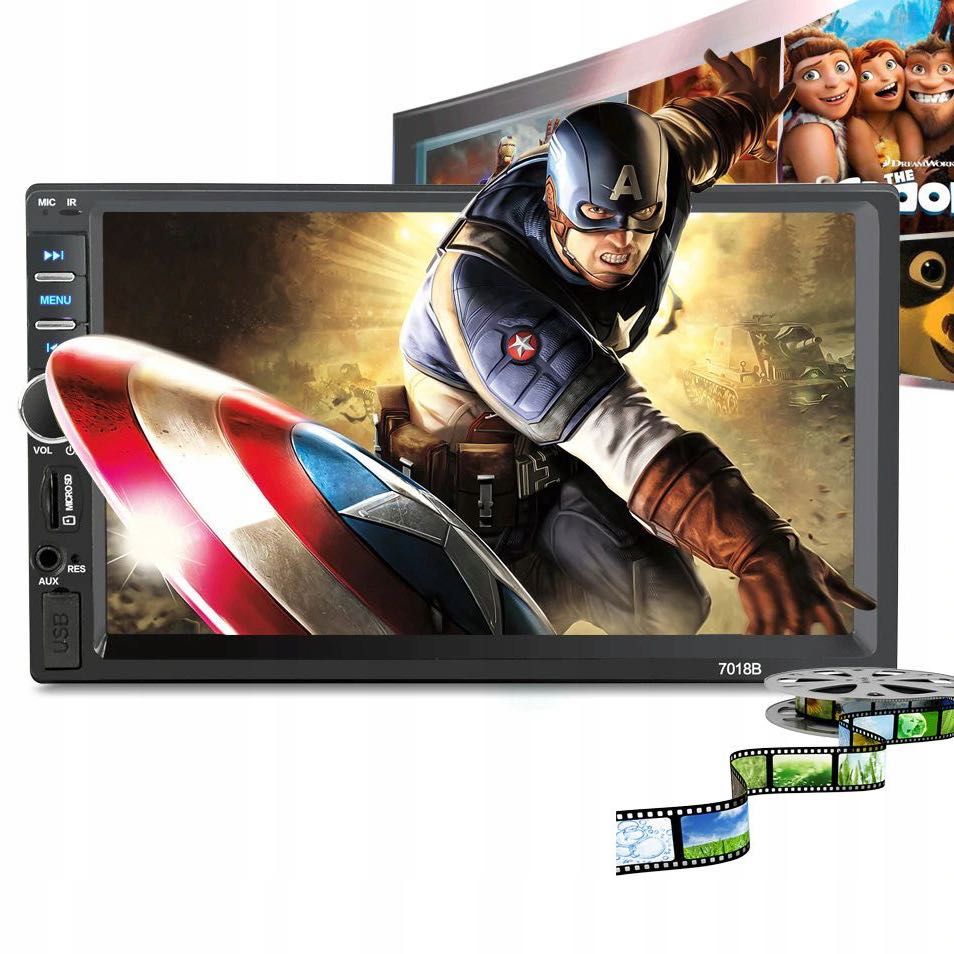 QIKtech Radio Samochodowe Bluetooth 2DIN 7" Dotykowe Polskie Menu