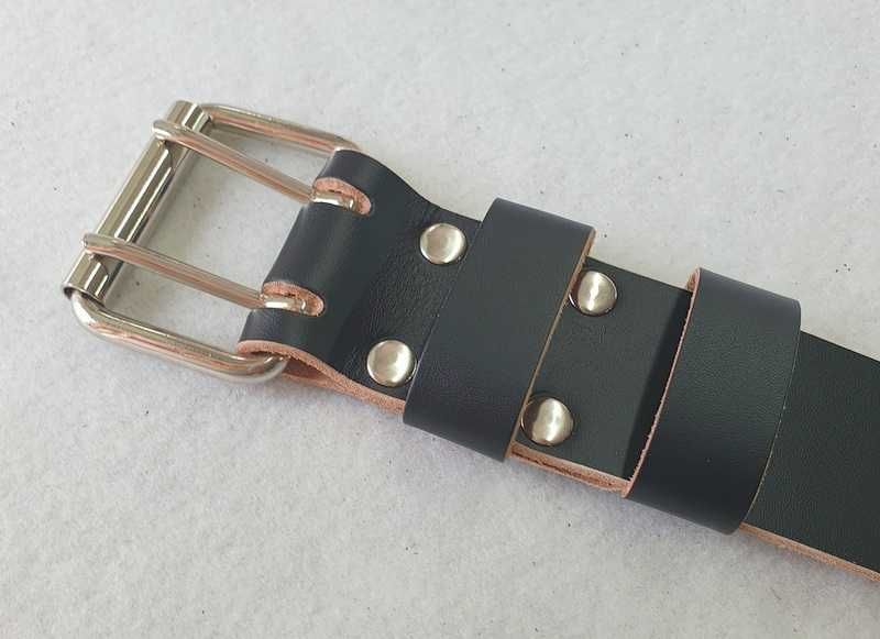 Wojskowy Pas Szeregowca R2 Skóra Naturalna 135 - Podwójna Sprzączka