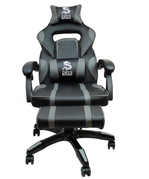 Fotel Gamingowy obrotowy dla graczy DEUS LARGE Gray