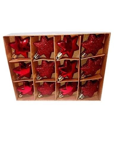 Gwiazdki 4,5 cm ozdoba świąteczna