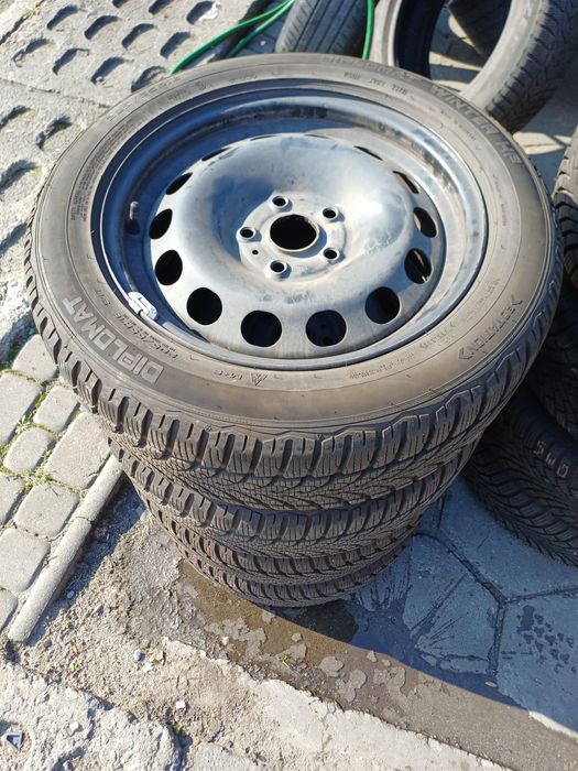 falgi stalowe VW AUDI 16 5x112 ET43 + opony zimowe 205/55R16 7mm