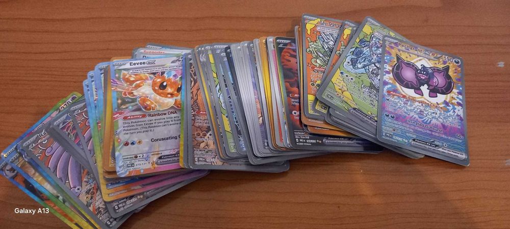 coleção cartas pokemon evoluções prismaticas falsas para as crianças