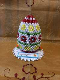 PISANKA Wielkanocna na podstawce- origami rękodzieło prezent dekoracja