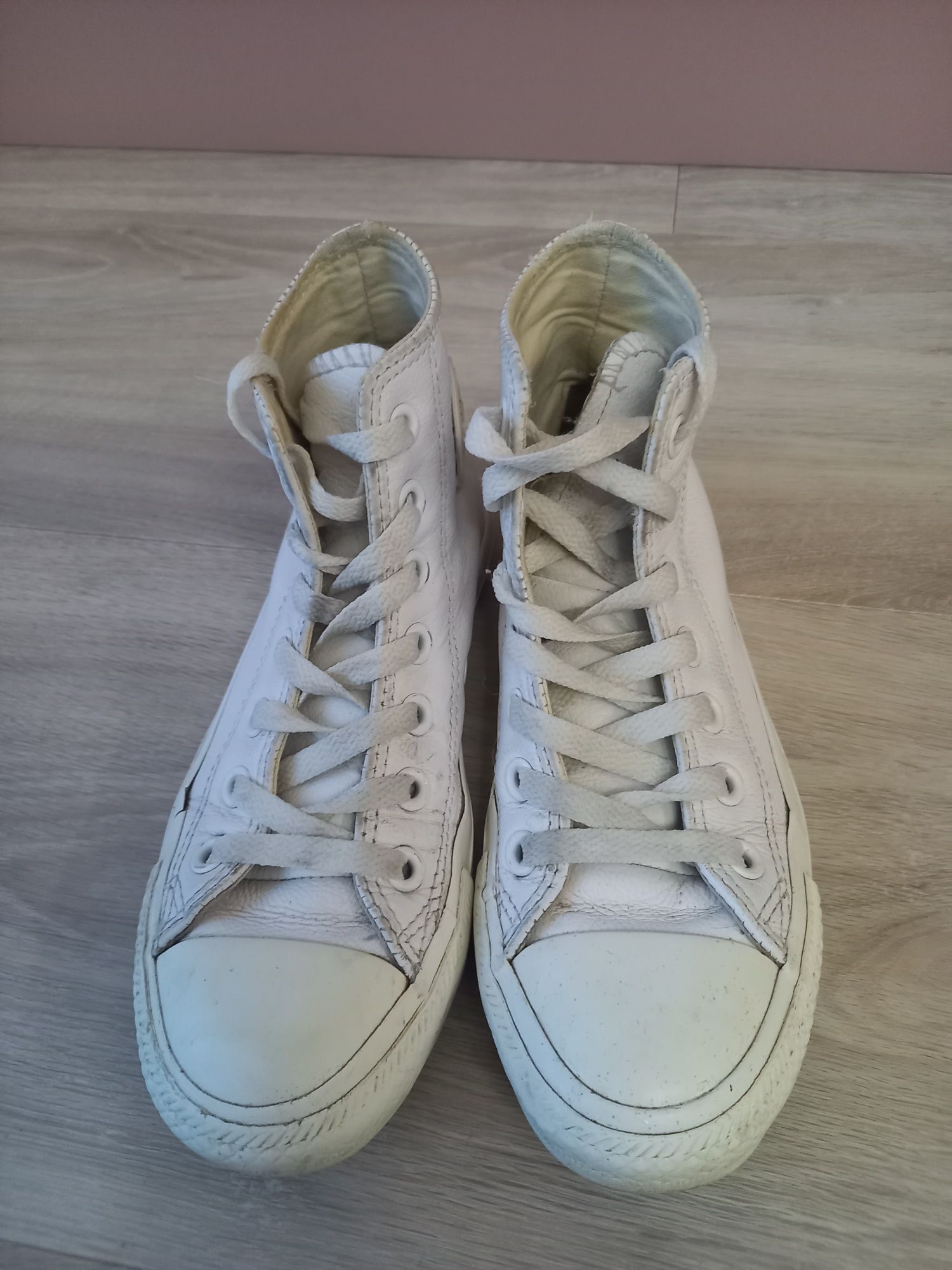 CONVERSE, 35-36, białe trampki, tenisówki, półbuty, 22 cm, skóra buty