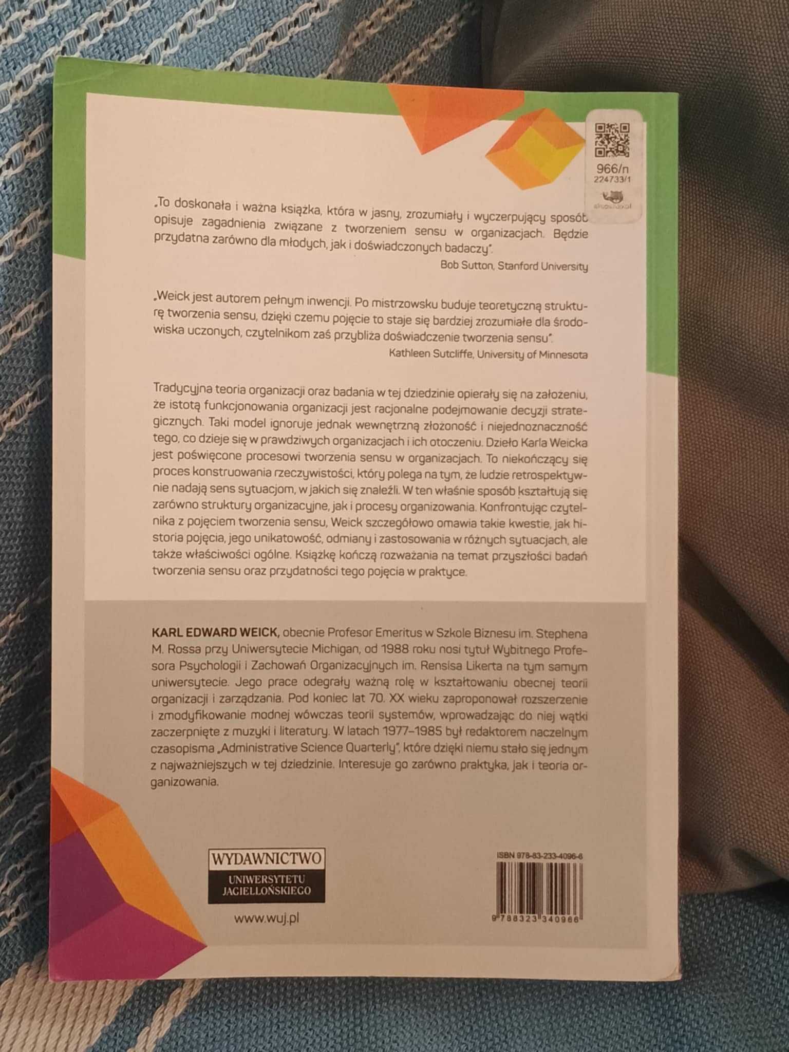 "tworzenie seansu w organizacjach" Karl. E. Weick 2016