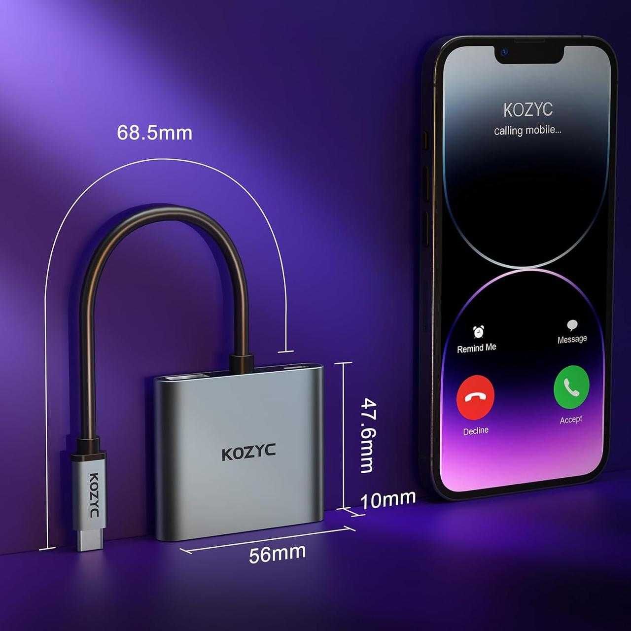 Адаптер USB C на подвійний HDMI з USB, Amazon, Німеччина