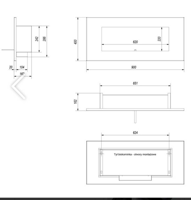 Lareira encastre sem fumo nem cheiro bioetanol