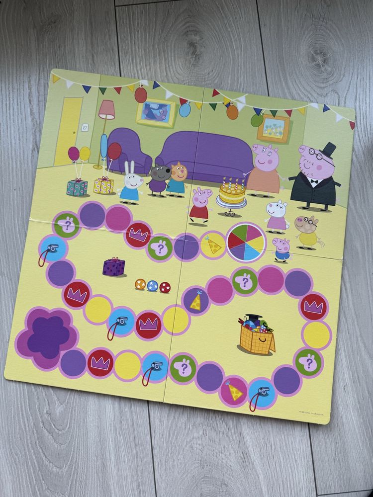 Trefl Peppa party time gra planszowa dla dzieci zabawka edukacyjna