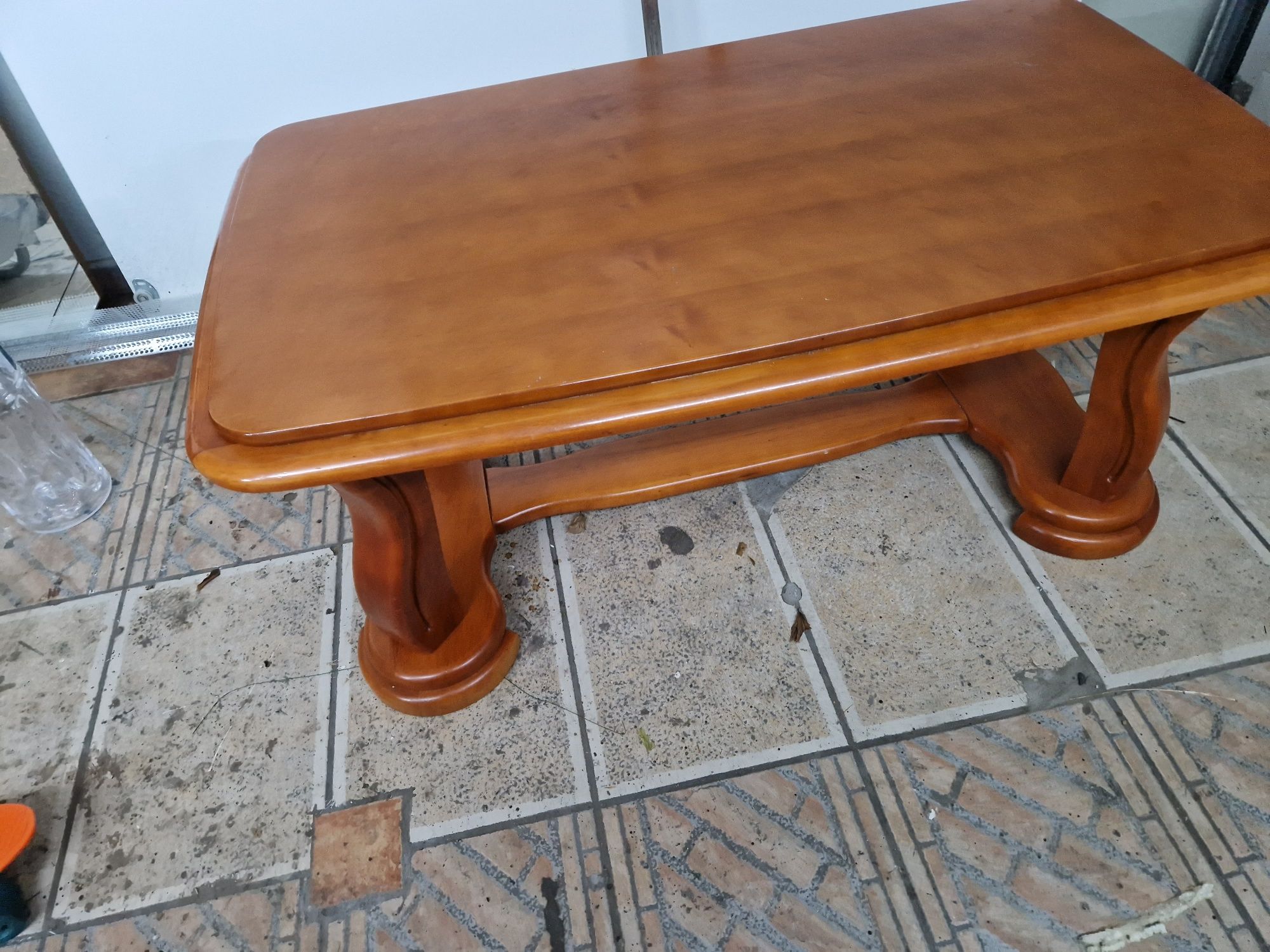 Ława drewniana, stolik