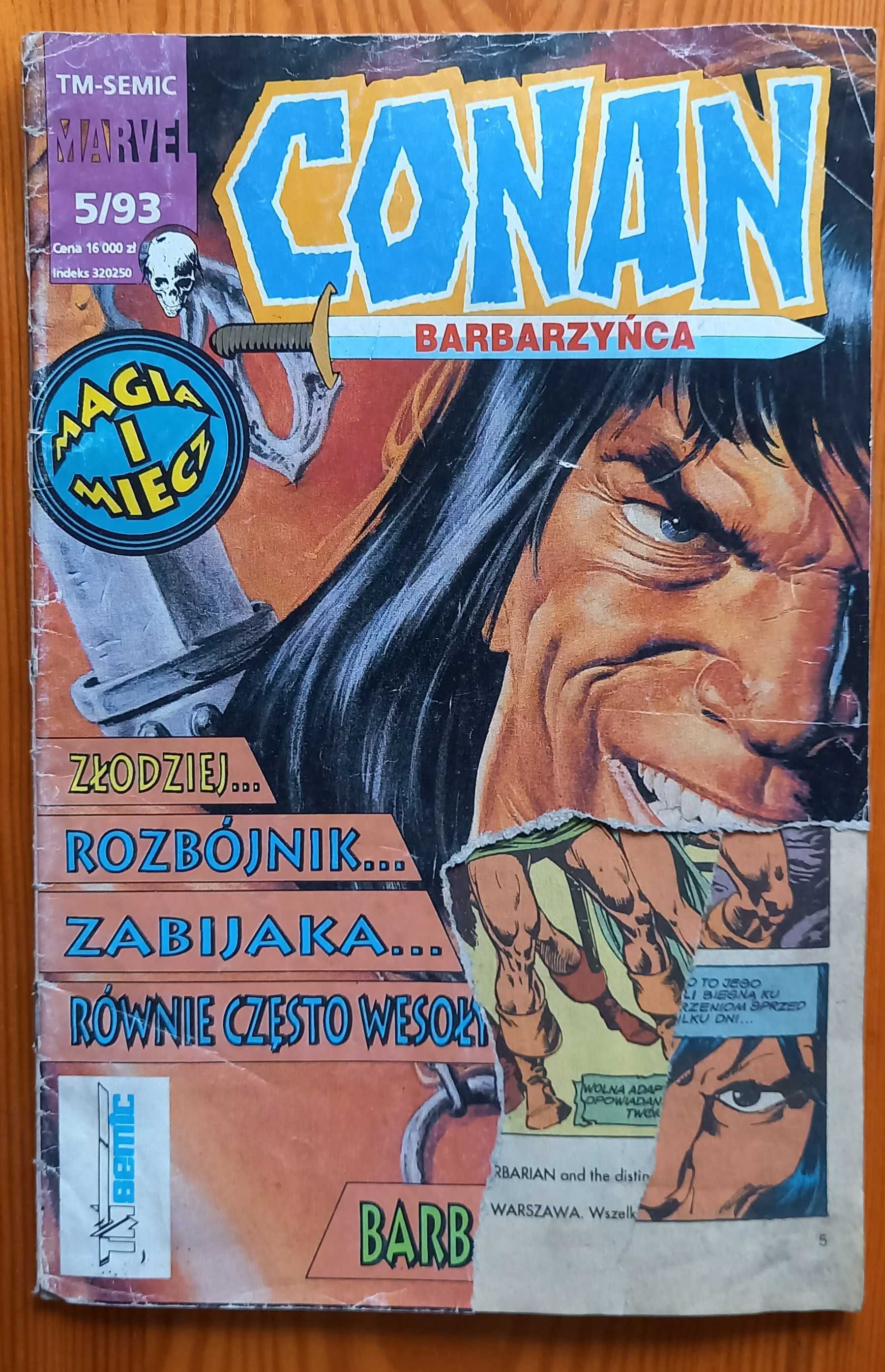Conan Barbarzyńca Tm Semic 5/1993 Magia i miecz komiks
