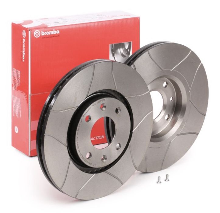 Discos brembo ranhorados e ventilados (dianteiros)