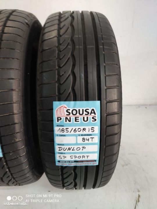 2 pneus semi novos 185-60r15 dunlop - oferta da entrega 80 EUROS