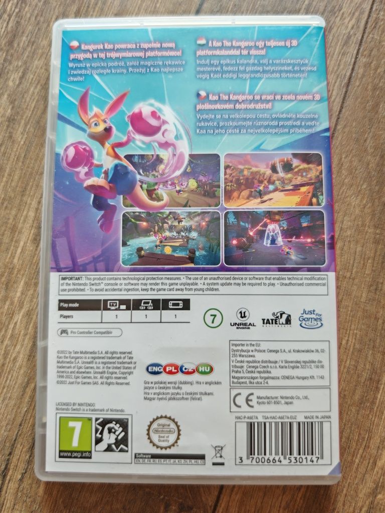 Kangurek kao the kangaroo Nintendo Switch