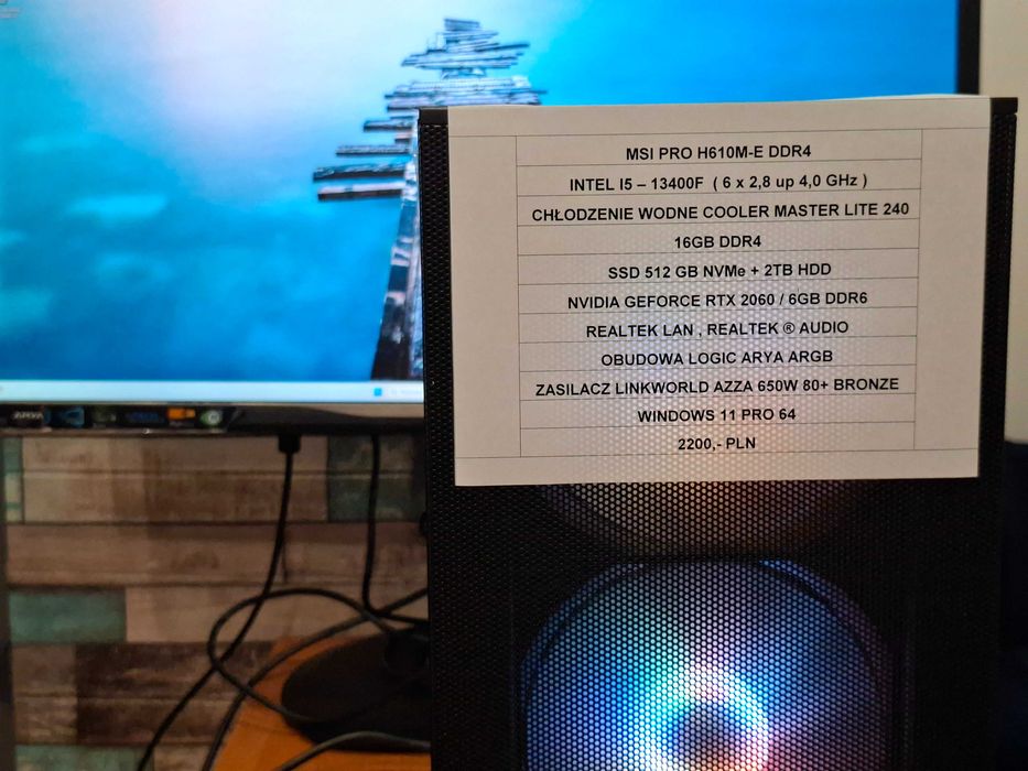 Komputer Gamingowy I5 13Gen SSD RTX Windows 11