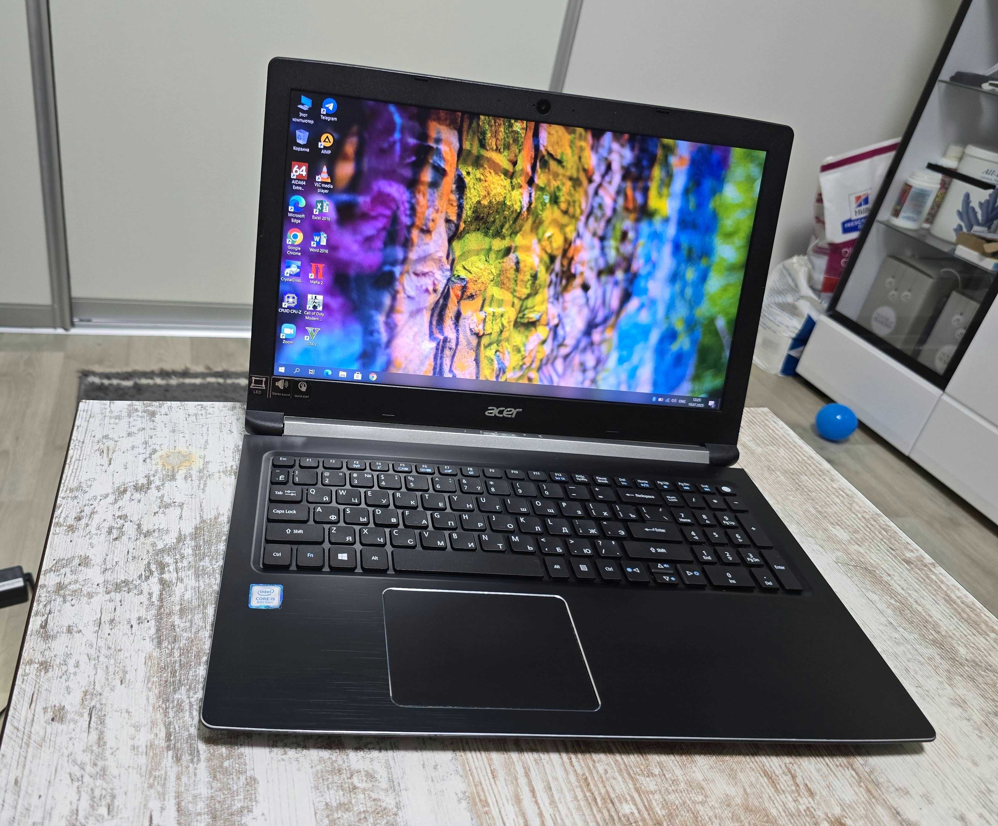 Мощный Acer 15.6"/Core i5 8-Gen 8250/8GB DDR4/SSD M.2 256GB/АКБ 5 ч.