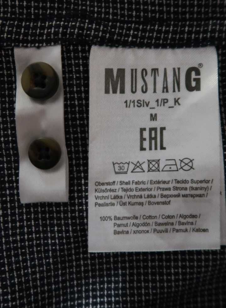 Mustang koszula męska w drobną kratkę Rozmiar M slim fit premium