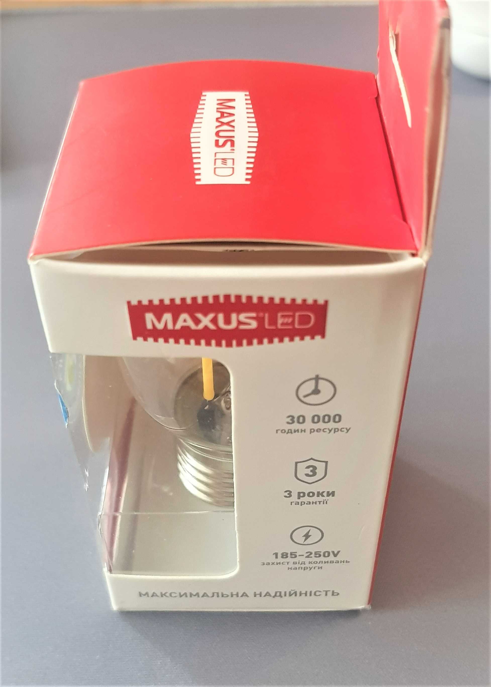 Декоративна світлодіодна лампа Maxus FM G45 4 Вт E27 4100 К 220 В 1-LE