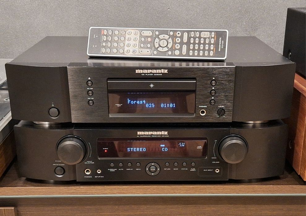 MARANTZ Zestaw Stereo Amplituner NR1402 i CD5005 z pilotem,