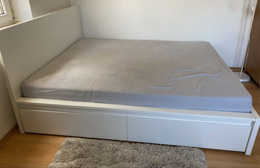 Łóżko MALM IKEA 160x200 2 pojemniki