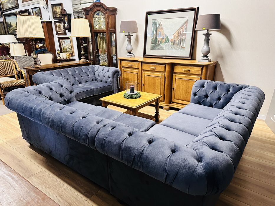 IDEALNY ZESTAW CHESTERFIELD - rogówka + sofa 2 osobowa :)