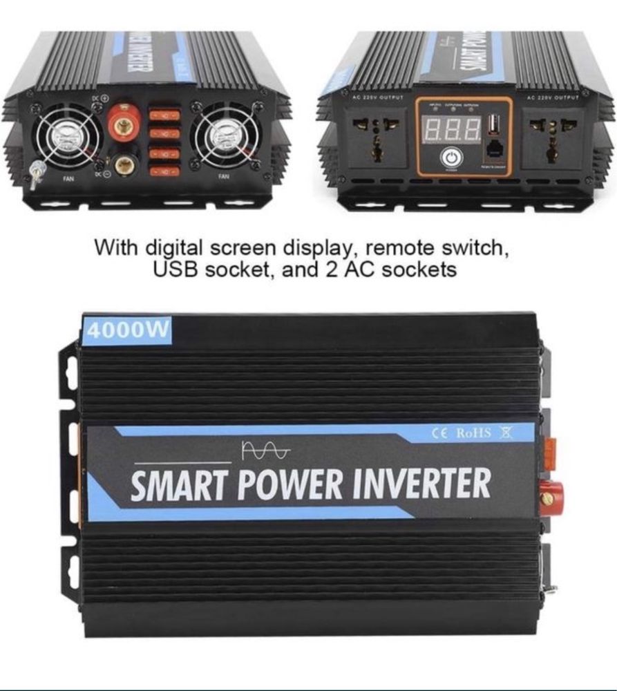 Продається інвертор 12V - 4000Вт з чистою синусоїдою