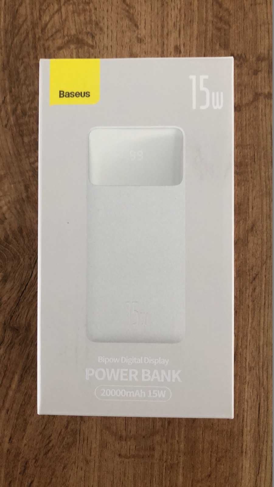 Повербанк Baseus Bipow Digital Display Power Bank 20000mAh 15W White