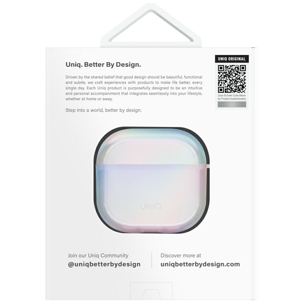 Etui UNIQ Iridescia do AirPods 4 Hang    Case holo quartz