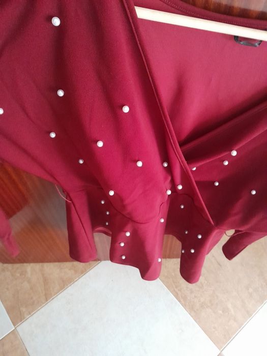 Blusa com pérolas