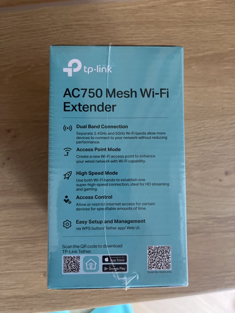 Wzmacniacz sygnału tp link ac750 mesh Wi-Fi