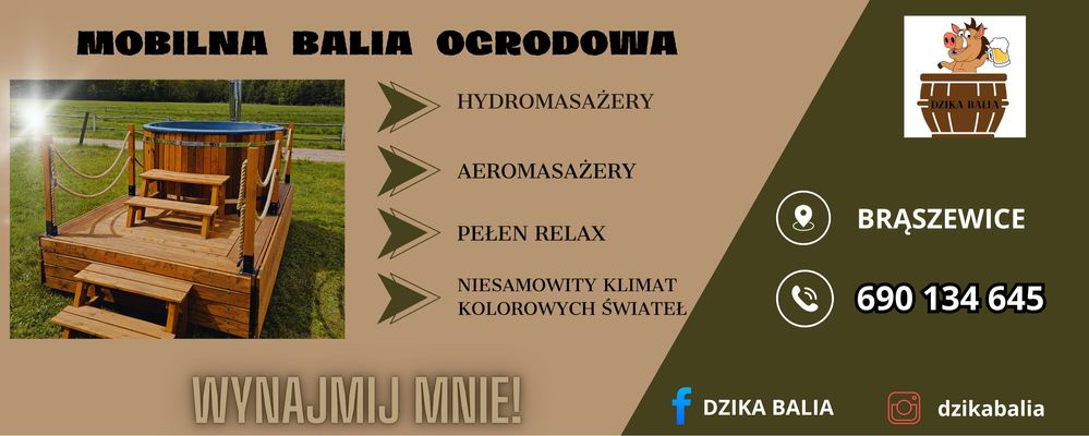 Wynajem Mobilna Balia Ogrodowa