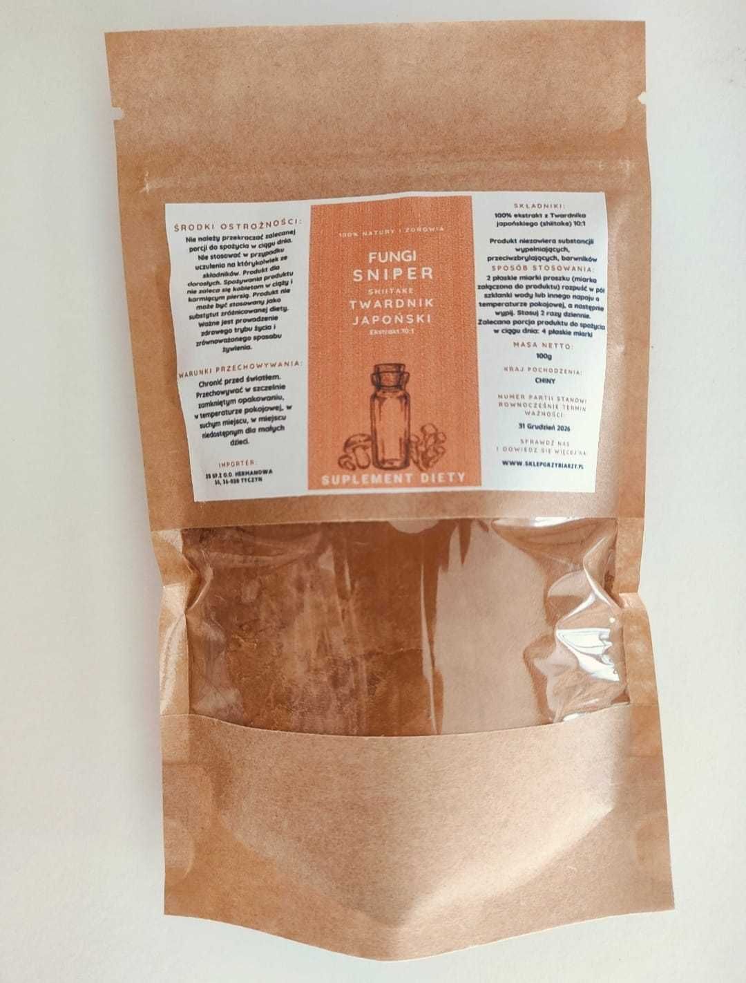 Twardnik Japoński (Shiitake) 10:1 ekstrakt - 100g