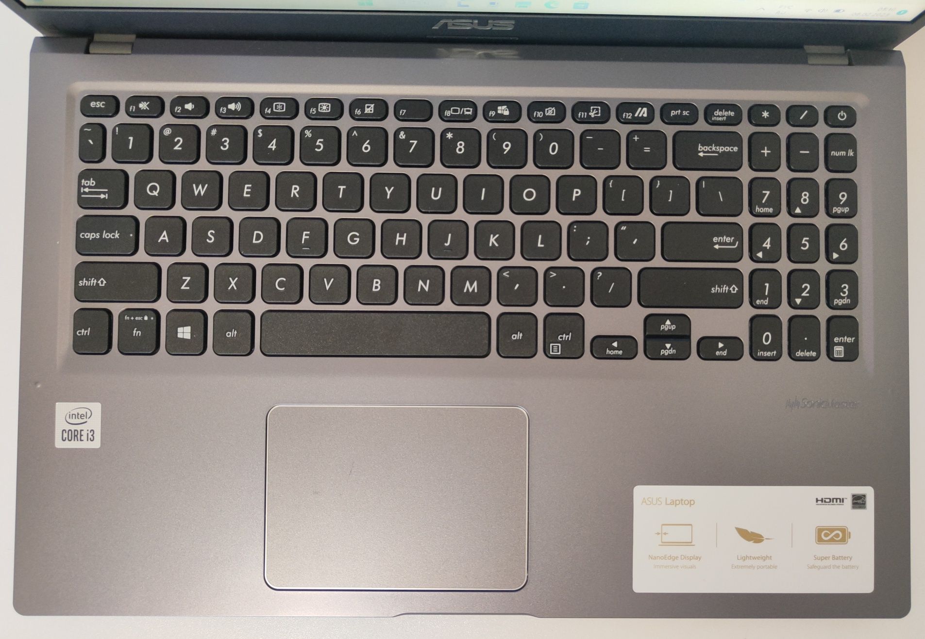 Ноутбук Asus VivoBook 15,6" HD, Core I3 1005G1  8GB DDR4, 256Gb SSD