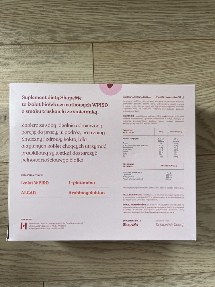 Healthlabs care ShapeMe koktajl bialkowy truskawka ze śmietanką