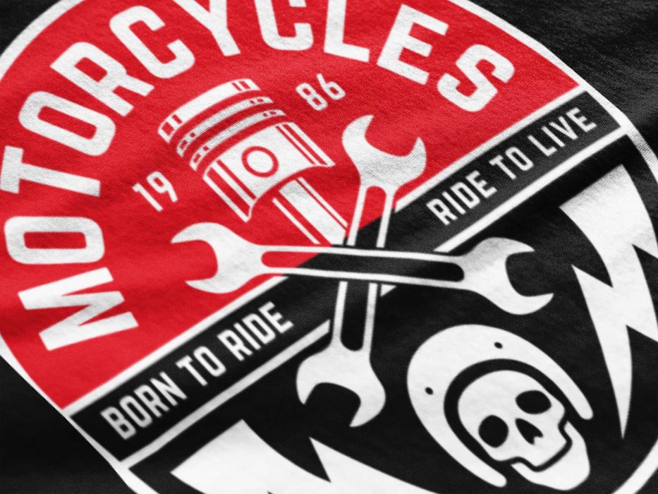 Koszulka męska ZESTAW 3 sztuki MOTOCYKLOWE komplet 3pak T-shirt