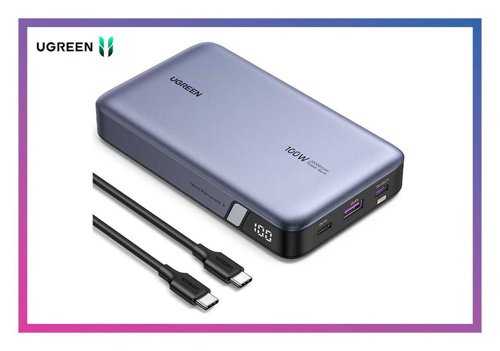 Зовнішній акумулятор UGREEN 20000mAh 100W Power Bank повербанк
