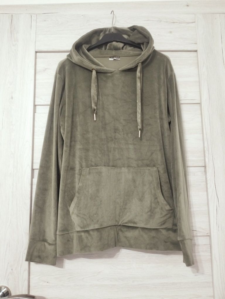 Bluza welurowa Pepco khaki zielona