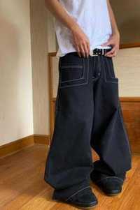 Нові широкі мішкуваті чорні джинси в стилі y2k, sk8