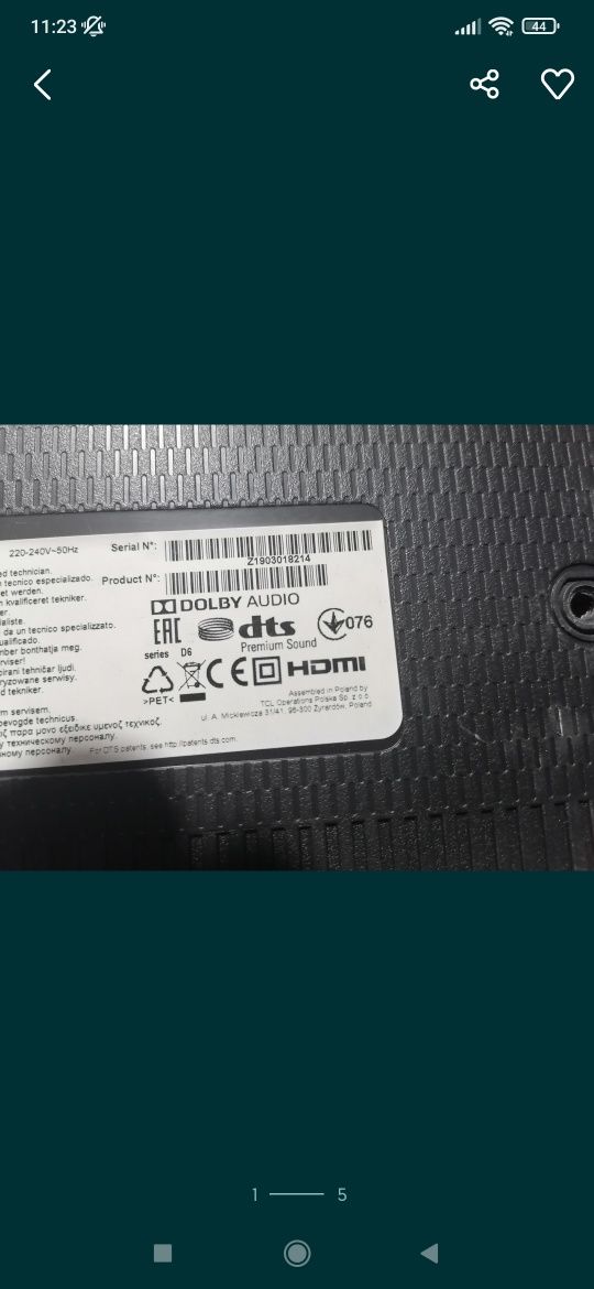 Sprzedam Tcon i wifi z telewizora Thomson 55UD6406X1