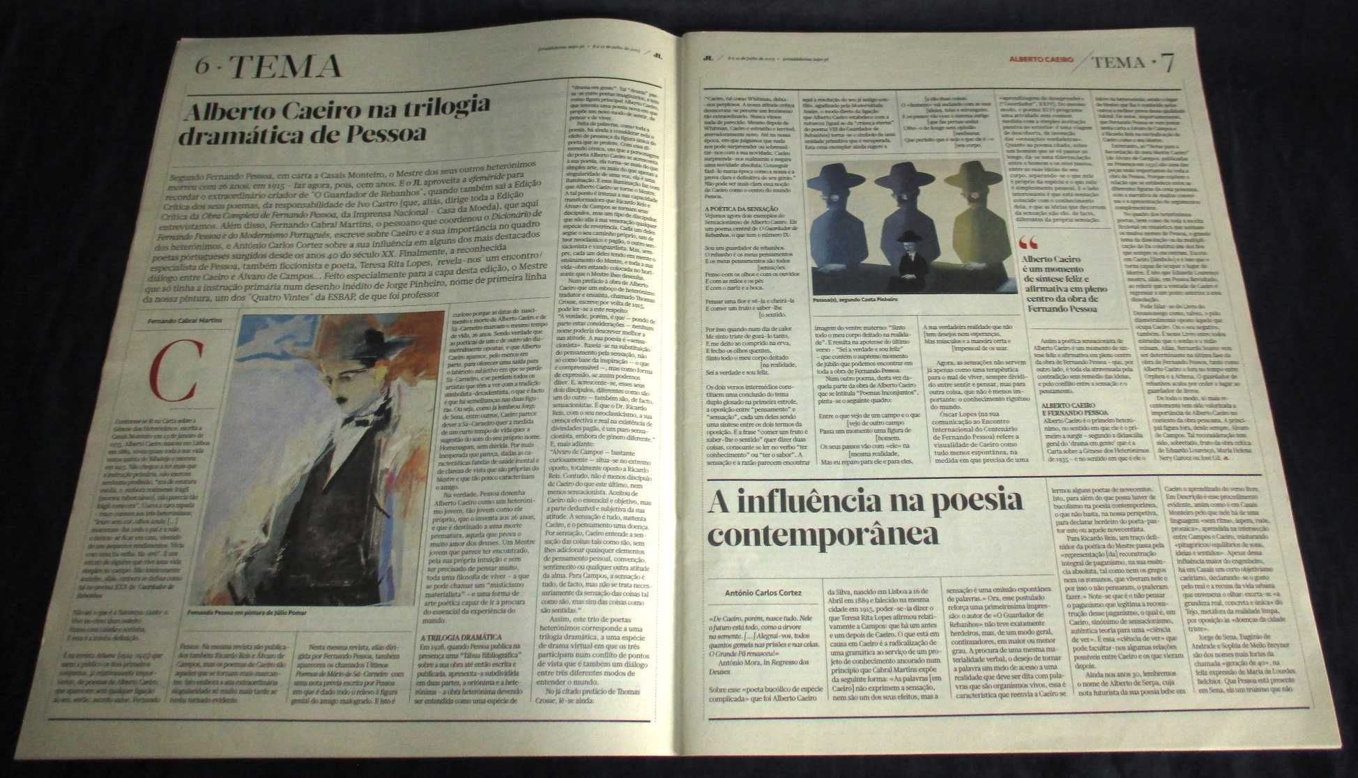 Jornal de Letras Artes e Ideias O ano da morte de Alberto Caeiro