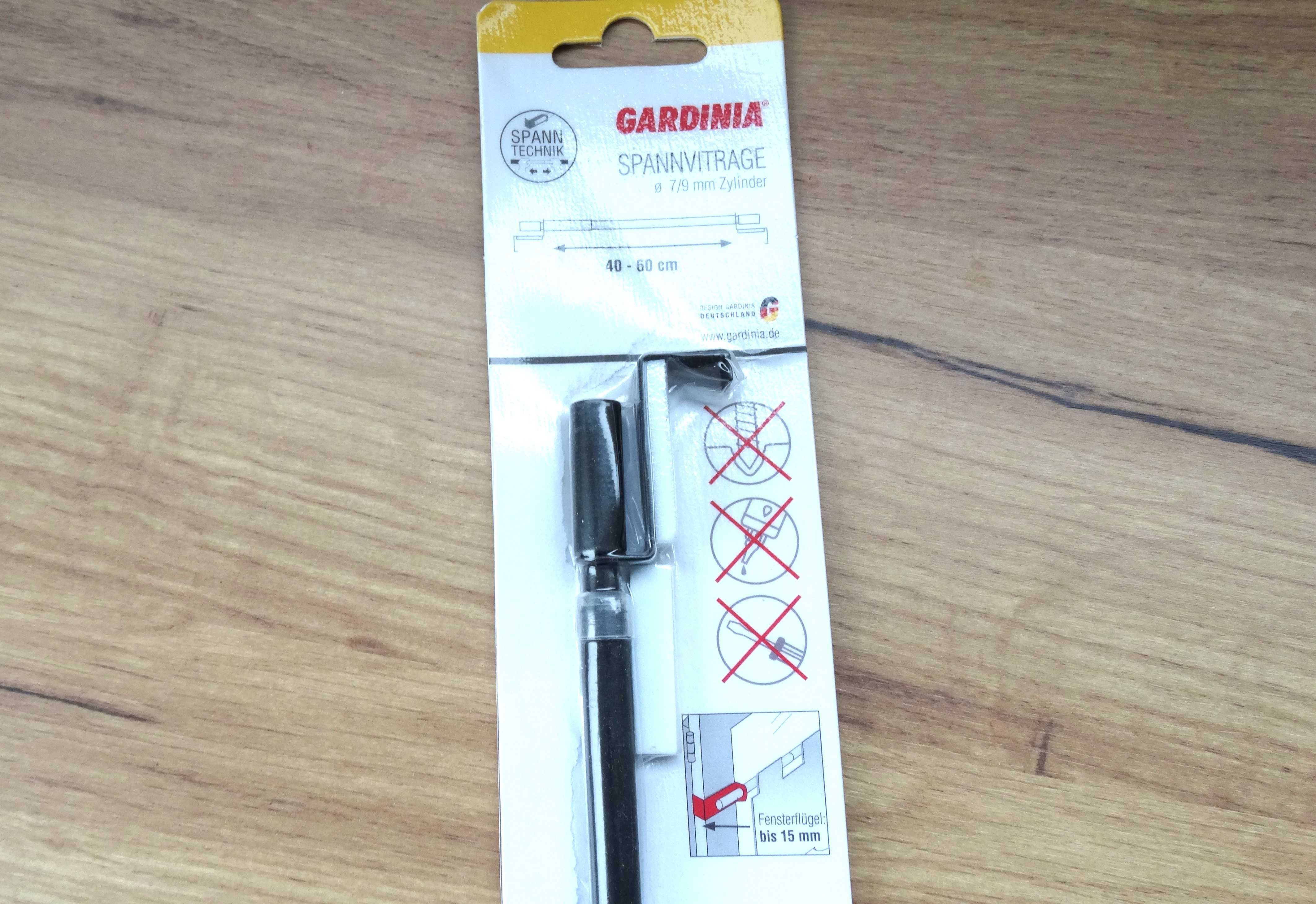 GARDINIA KARNISZ, WYSUWANYW, Ø 7/9 mm 40-60 cm, metal, czarny mat