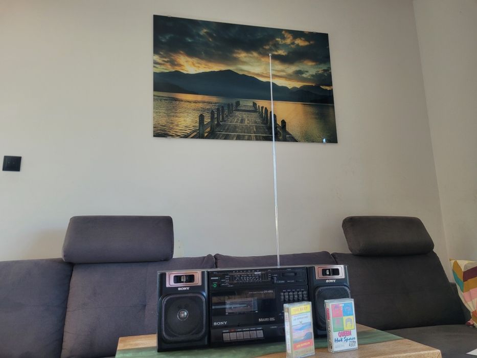 Retro 80' 90' Wieża Bombox Mini Radio FM Kasetowe PHILIPS CFS-1250L